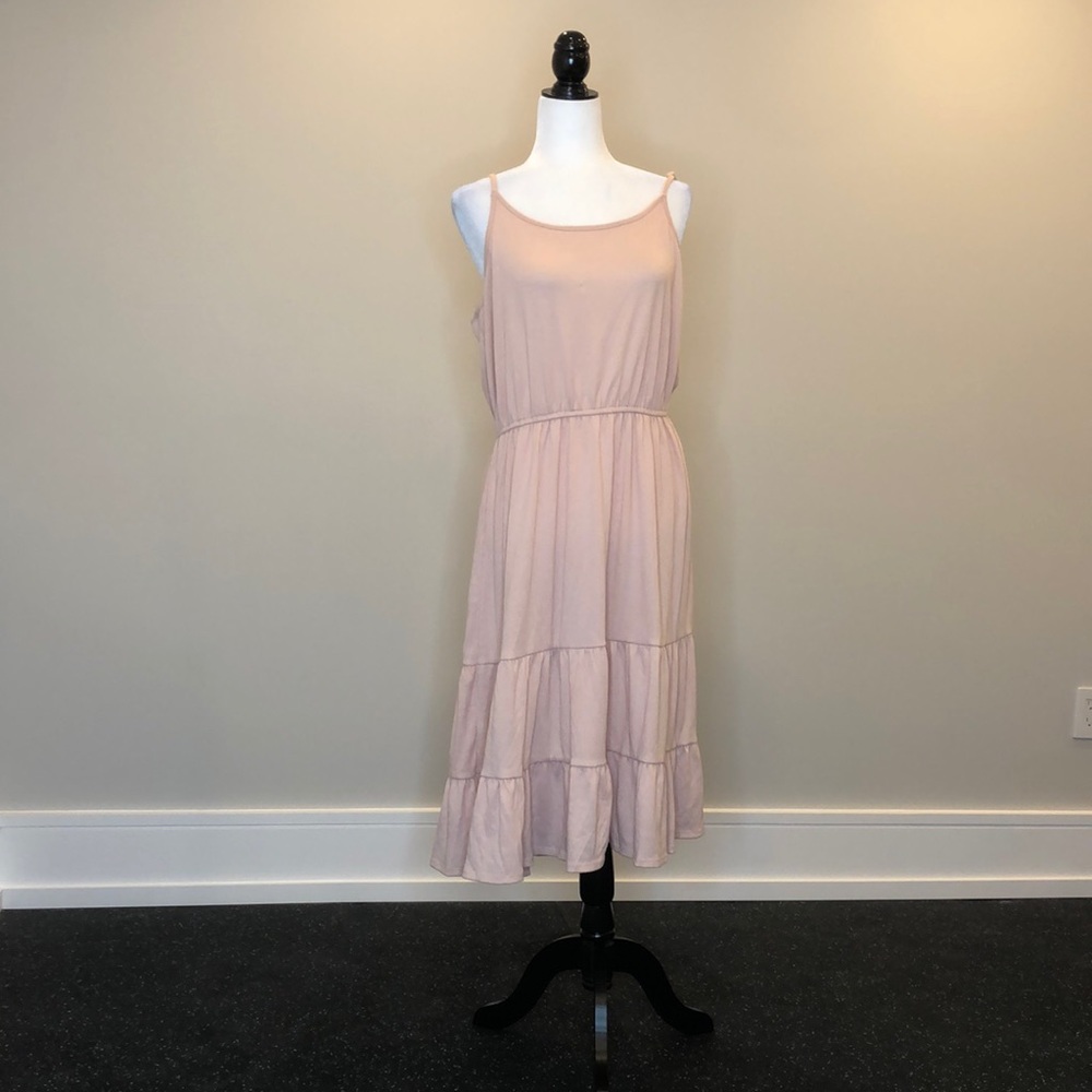 FINAL SALE! Pink Tiered Knox Rose Midi Dress